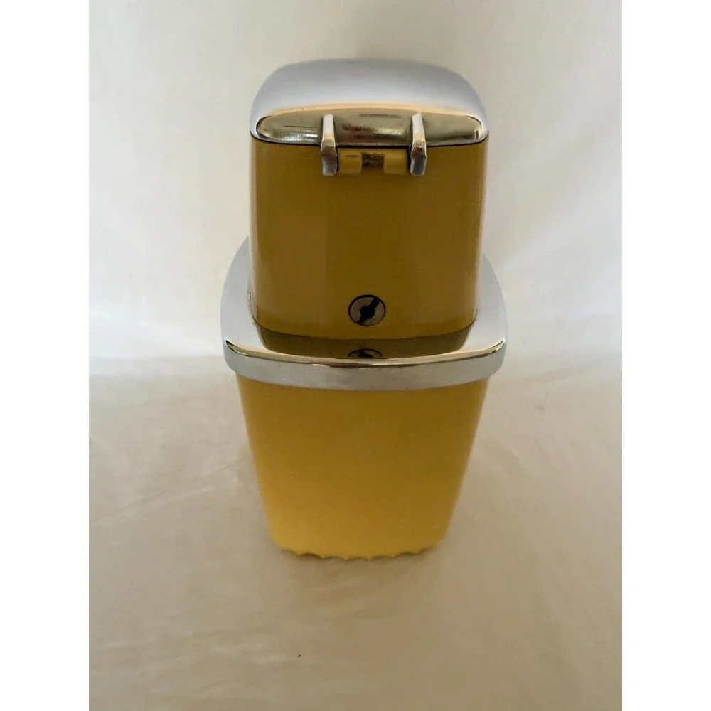 Vintage Mid Century Swing Away Retro Manual Ice Crusher - Mustard